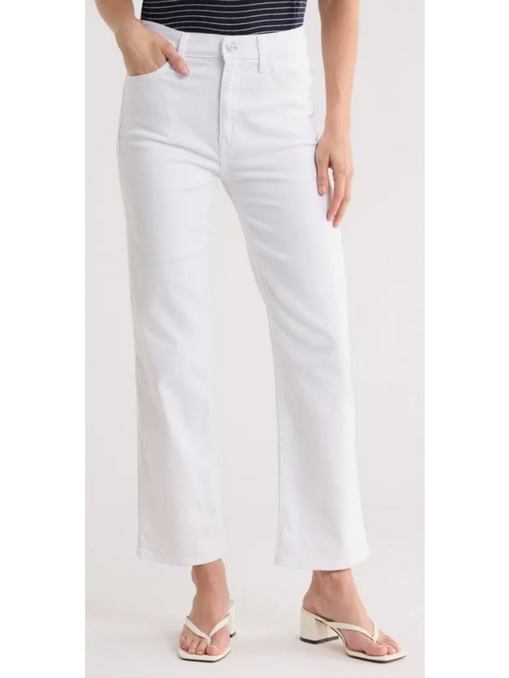 Hudson Noa High Waist Crop Straight Jeans Old Money Summer Chic Sz 27 Resortwear
